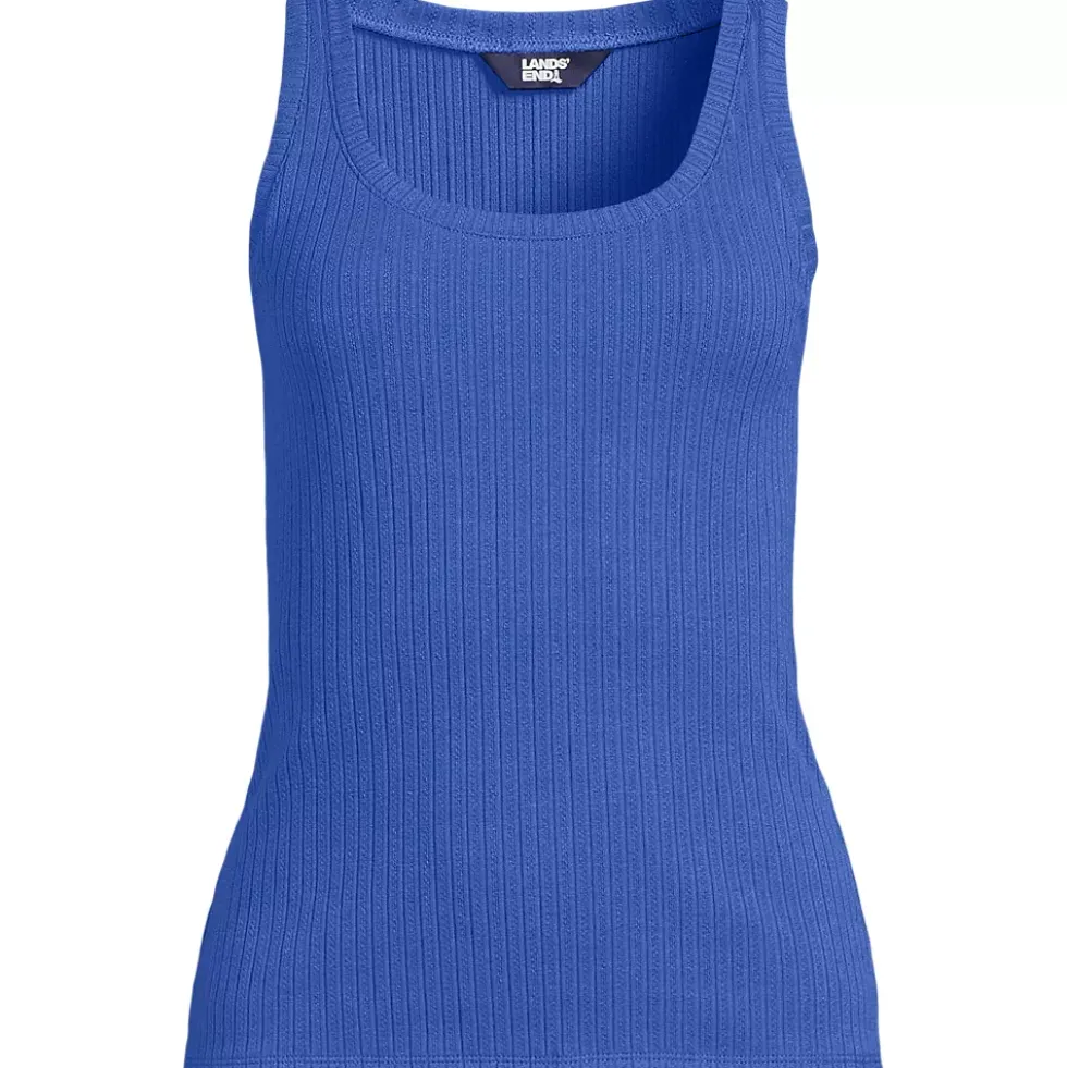 Women's Pointelle Rib UNeck Tank