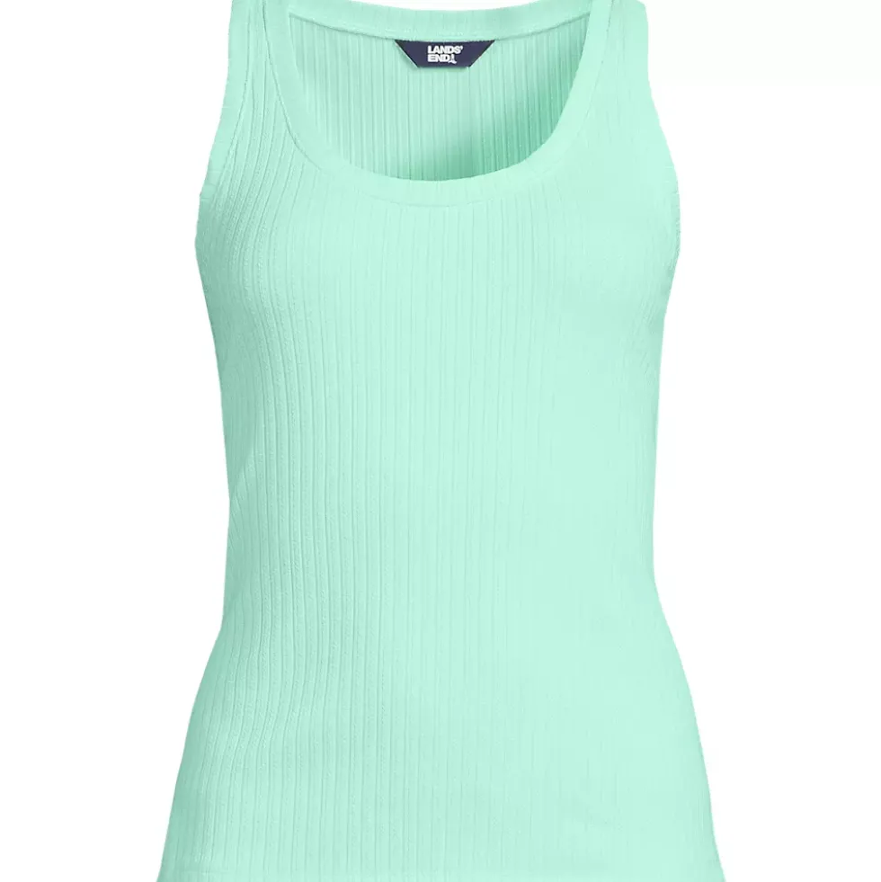 Women's Pointelle Rib UNeck Tank
