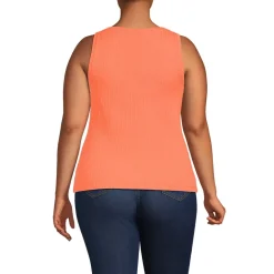 Women's Pointelle Rib UNeck Tank