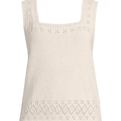 Women's Pointelle Square Neck Tank Sweater