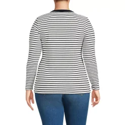 Women's Polished Rib Tie Henley Top