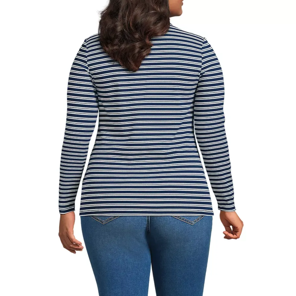 Women's Polished Rib Tie Henley Top