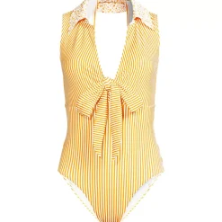 Women's Polo High Leg One Piece Swimsuit