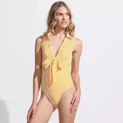 Women's Polo High Leg One Piece Swimsuit