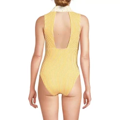 Women's Polo High Leg One Piece Swimsuit