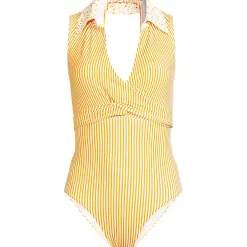Women's Polo High Leg One Piece Swimsuit
