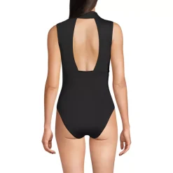 Women's Polo High Leg One Piece Swimsuit