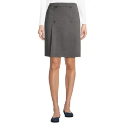 Women's Ponte Button Front Skort Above the Knee