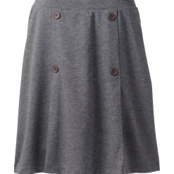 Women's Ponte Button Front Skort Above the Knee
