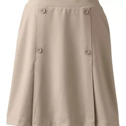 Women's Ponte Button Front Skort Above the Knee