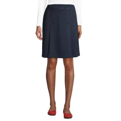 Women's Ponte Button Front Skort Above the Knee
