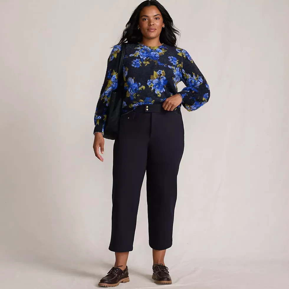 Women's Ponte High Rise Straight Leg Crop Pants