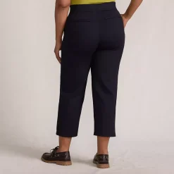Women's Ponte High Rise Straight Leg Crop Pants