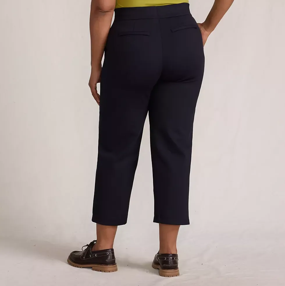 Women's Ponte High Rise Straight Leg Crop Pants