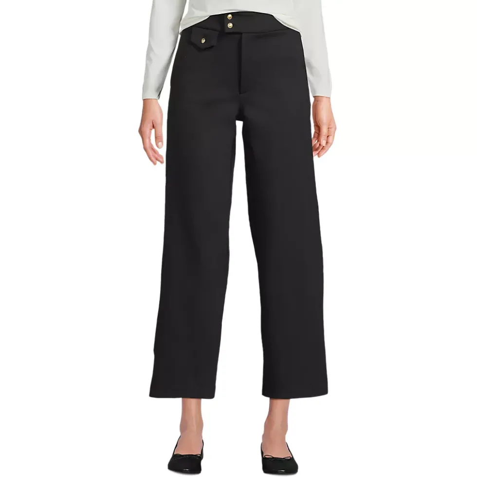Women's Ponte High Rise Straight Leg Crop Pants