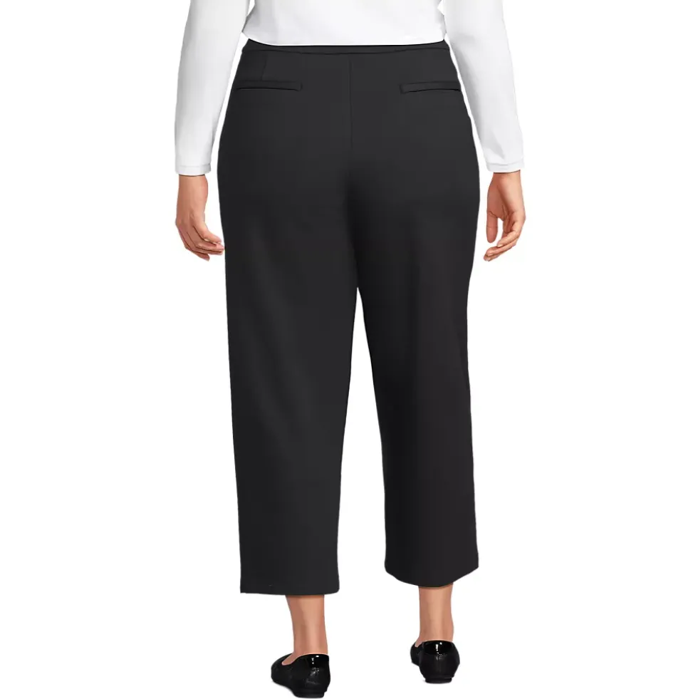 Women's Ponte High Rise Straight Leg Crop Pants