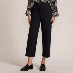 Women's Ponte High Rise Straight Leg Crop Pants