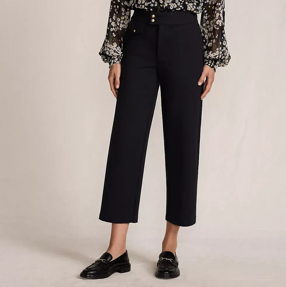 Women's Ponte High Rise Straight Leg Crop Pants