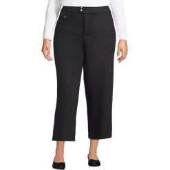 Women's Ponte High Rise Straight Leg Crop Pants