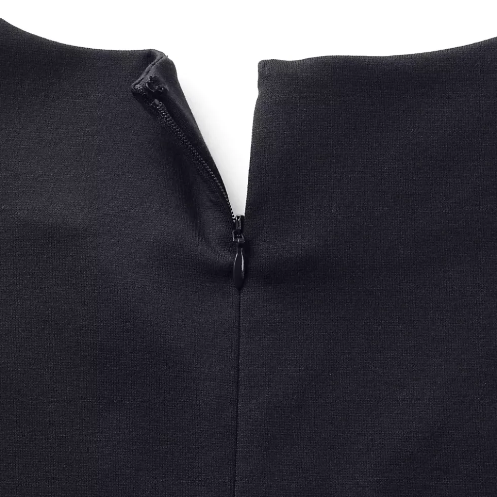 Women's Ponte 3/4 Sleeve Split Neck Shift Dress