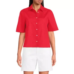 Women's Poplin Button Front Shirt