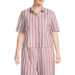 Women's Poplin Button Front Shirt