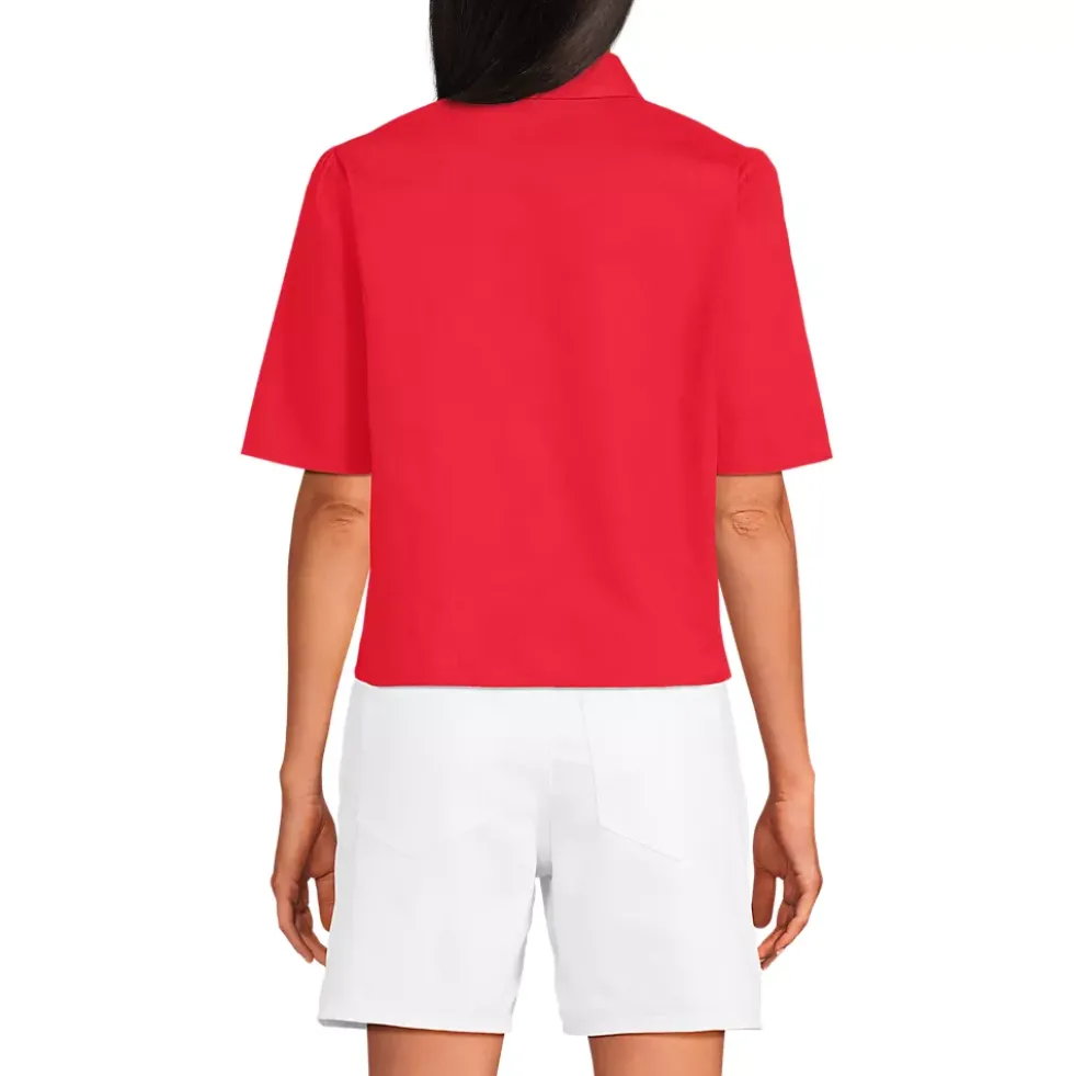 Women's Poplin Button Front Shirt