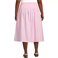 Women's Poplin Drop Waist Midi Skirt - Set Bottom