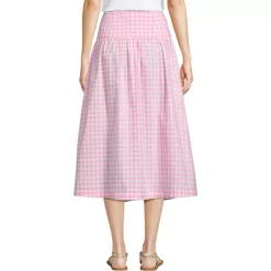 Women's Poplin Drop Waist Midi Skirt - Set Bottom