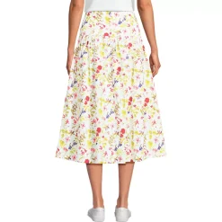 Women's Poplin Drop Waist Midi Skirt - Set Bottom
