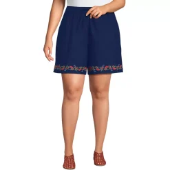 Women's Poplin Embroidered High Rise 7