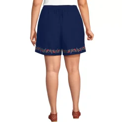 Women's Poplin Embroidered High Rise 7