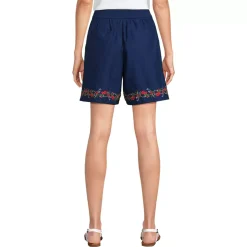 Women's Poplin Embroidered High Rise 7