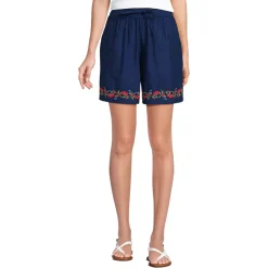 Women's Poplin Embroidered High Rise 7