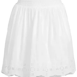 Women's Poplin Eyelet Mini Skirt