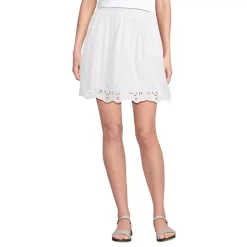 Women's Poplin Eyelet Mini Skirt