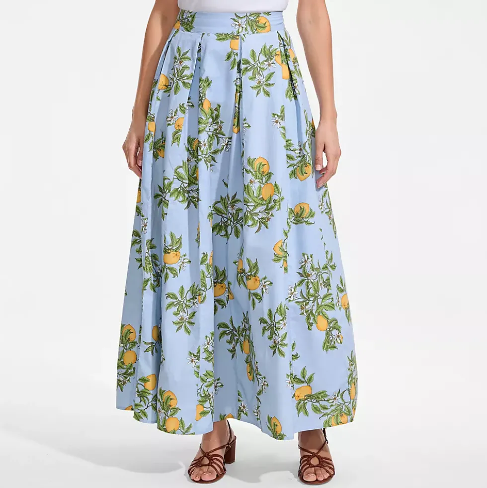 Women's Poplin Godet Maxi Skirt - Set Bottom