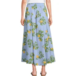 Women's Poplin Godet Maxi Skirt - Set Bottom