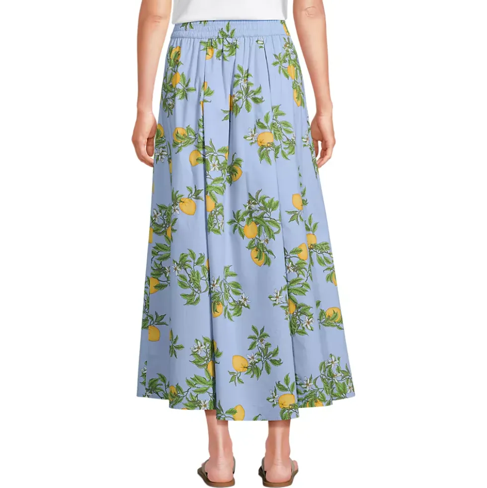 Women's Poplin Godet Maxi Skirt - Set Bottom