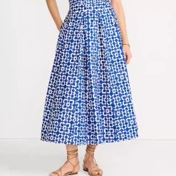 Women's Poplin Godet Maxi Skirt - Set Bottom