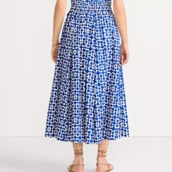 Women's Poplin Godet Maxi Skirt - Set Bottom