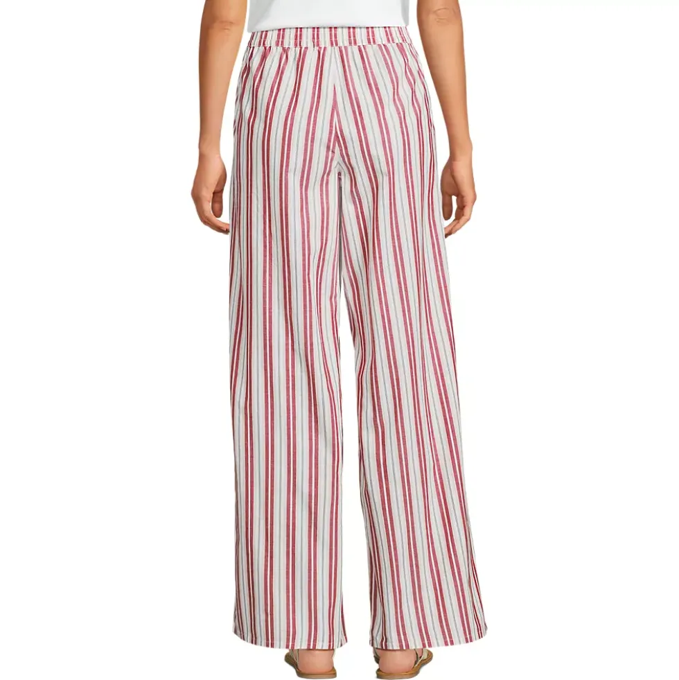 Women's Poplin High Rise Extra Wide Leg Pants