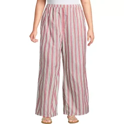 Women's Poplin High Rise Extra Wide Leg Pants