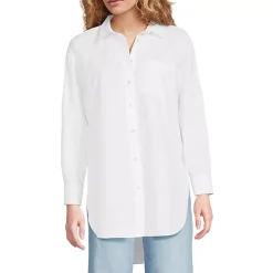Women's Poplin Oversized Button Down Shirt