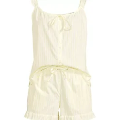 Women's Poplin 2 Piece Pajama Set - Tank Top and Shorts