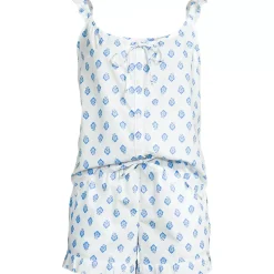 Women's Poplin 2 Piece Pajama Set - Tank Top and Shorts