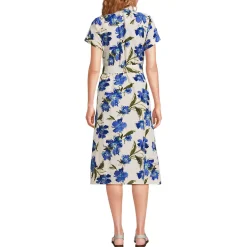 Women's Poplin Pintuck Detail Shirt Dress
