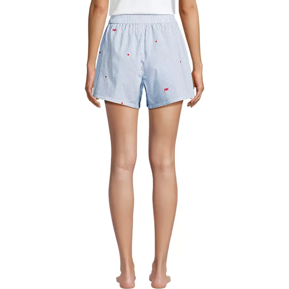 Women's Poplin Sleep Boxer Shorts