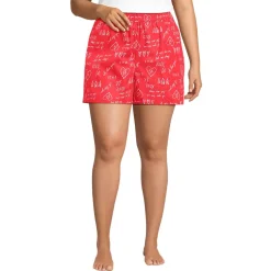Women's Poplin Sleep Boxer Shorts