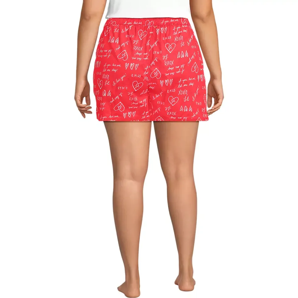 Women's Poplin Sleep Boxer Shorts